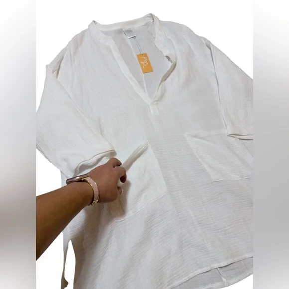 💙🌼NWT KONA SOL COVER UP. FRONT POCKETS 100% COTTON. - Picture 11 of 11